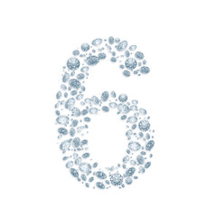 Diamond number isolated on white with clipping path