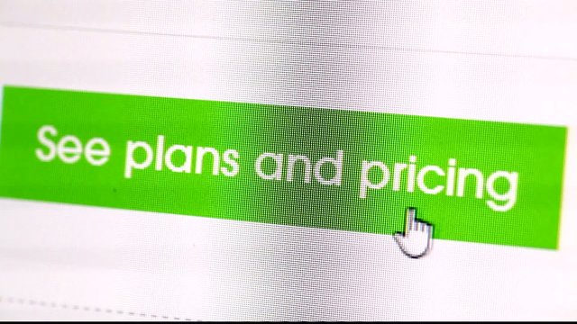 Close up of a web icon on LED screen