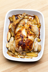 chicken baked with potatoes