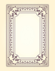 Vintage ornament frame