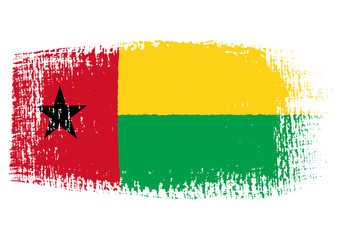 brushstroke flag Guinea Bissau