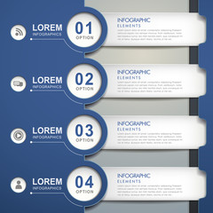 paper banner infographic elements