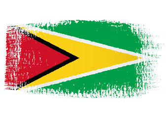 brushstroke flag Guyana