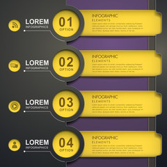 paper banner infographic elements