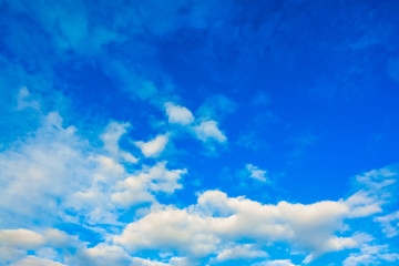 Naklejka na ściany i meble Clouds on blue sky background