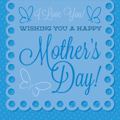 Papel picado Mother's Day card in vector format.