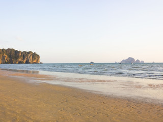 Fototapeta na wymiar A beach in Ao Nang Krabi province southern Thailand.