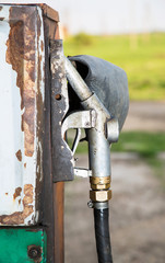 Refueling nozzle old gas station