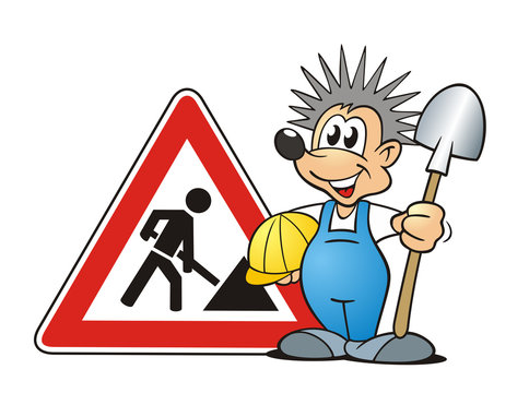 Hedgehog Construction Sign