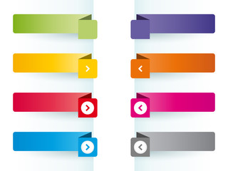 Simple colorful banners as bookmarks
