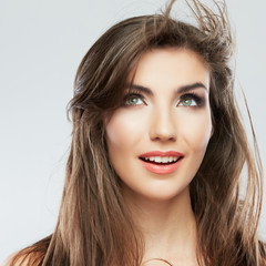 Naklejka premium Woman hair style fashion portrait . isolated.