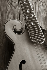 old mandoline sepia picture