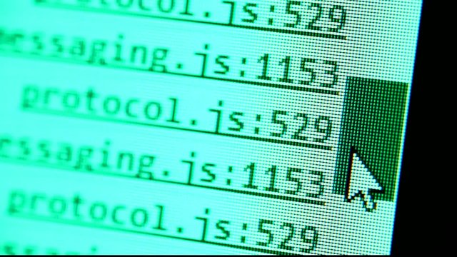 Close up of HTML Codes on LED Screen
