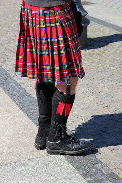 Schotte in Schottenrock