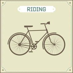 Vintage bike retro illustration