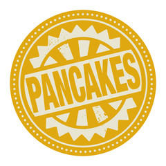 Abstract stamp or label with the text Pancakes written inside