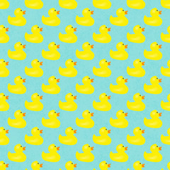 Yellow Ducks Pattern Repeat Background