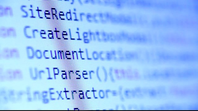 Close up of HTML Codes on LED Screen