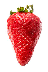 Red Wet Strawberry Isolated On White