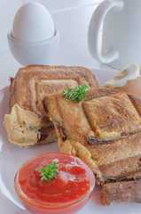 Toasts and egg - BREAKFAST