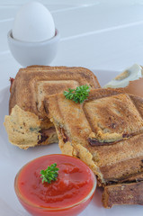 Toasts and egg - BREAKFAST