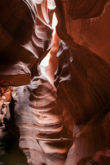 Sandstone patterns in the Antelope canyon, Utah