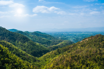 Mountains and blue sky