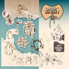 Sea scrapbooking kit