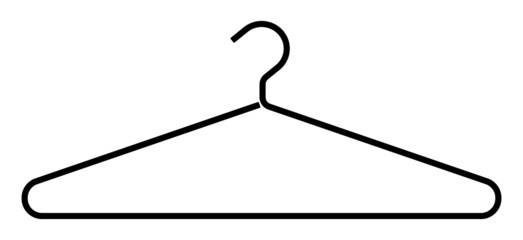 Fototapeta premium Hanger. Vector silhouette on a white background