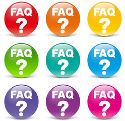 Vector faq icons