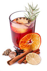 Mulled wine with apples