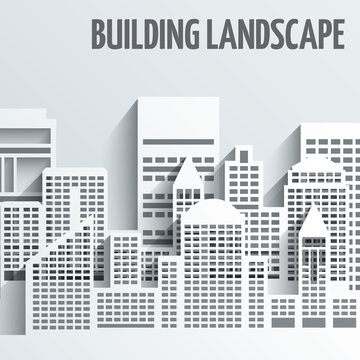Building landscape emblem