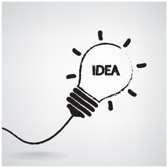 Creative light bulb Idea concept