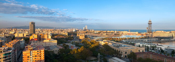 Naklejka premium Panorama di Barcellona, Spagna