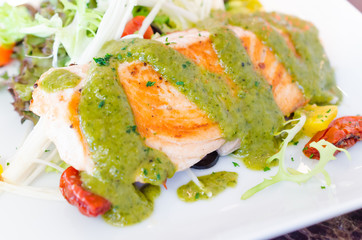Grill salmon
