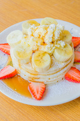 Pancake strawberry banana