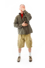 Fototapeta premium Senior man looking depressed