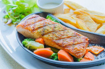 Salmon grilled