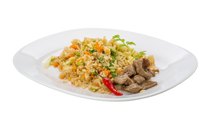 Fried rice with beef