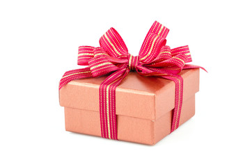 Gift box isolated white background