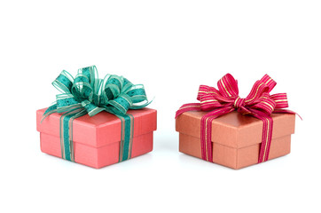 Gift box isolated white background