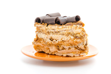 Coffee cake isolated on white background