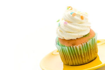 Cupcakes isolated on white background