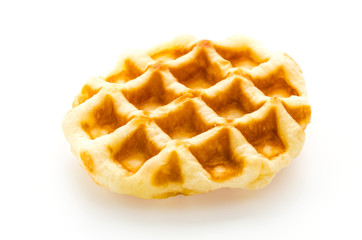 Waffle isolated on white background