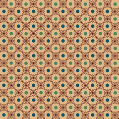 Background pattern brown with green dots vector illustratio