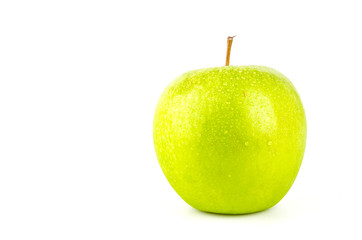 Green apple isolated white background