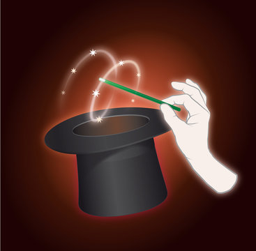 Zauberei  aus dem Hut