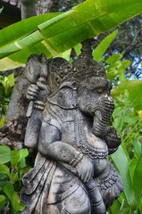 Statue de Ganesh dans un jardin de Bali