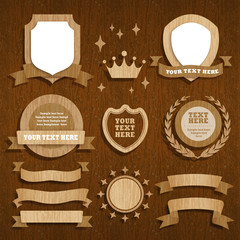 木目プレート・エンブレム