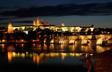 Fototapeta na wymiar Evening Prague.